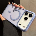 Mobile Phone Case iPhone 17 Pro Max [Compatible with MagSafe] Translucent Matte Magnetic Shockproof Anti-Fingerprint Protective Case 6.9 Inch Case,  blue