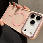 Mobile Phone Case iPhone 17 Pro Max [Compatible with MagSafe] Translucent Matte Magnetic Shockproof Anti-Fingerprint Protective Case 6.9 Inch Case, Pink