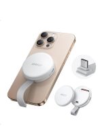 Anker MagGo USB-C Adapter ( 3-in-1, 10Gbp Data Transfer ) Portable Magnetic SD & TF 4.0 Card Slots Reader , with Built-in Cable For USB-C iPhone and More Devices -