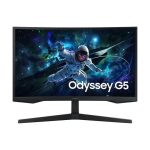 Samsung 27 inch Odyssey G5 Curved Gaming Monitor 2k QHD 2560x1440, HDR10, VA Panel Technology, 1ms Response Time, 165Hz Refresh Rate, AMD Free Sync, Flicker Free Black