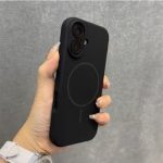 Silicon cover Compatible with iPhone 17 Case, Liquid Silicone Case, Full Body Protective Cover, Shockproof, Slim Phone Case, Anti-Scratch Soft Microfiber Lining – Black