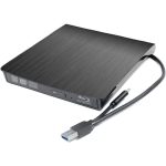 ECD829 2-in-1 USB-C External Blu Ray DVD Drive Portable USB 3.0 CD 3D Blu-Ray Player Burner BD-ROM Reader for Mac, Windows 10, Laptop, PC (Black)