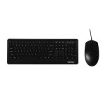 Lenovo KM102 - Slim and Full Sized USB Wired Keyboard and Mouse Set for Home and Business Comaptible with Windows Black
