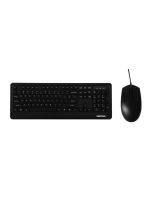 Lenovo KM102 - Slim and Full Sized USB Wired Keyboard and Mouse Set for Home and Business Comaptible with Windows Black