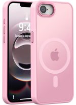 Mobile Phone Case iPhone 14 pro 6.1 inch [Compatible with MagSafe] Translucent Matte Magnetic Shockproof Anti-Fingerprint Protective Case Case, Pink