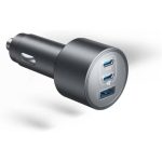 Anker Car Charger, 167.5W Max 3-port Car Charger Adapter, Usb-c Car Adapter For Macbook Pro/Air, Iphone 15/14 Series, Samsung S24/S23, Ipad, Airpods, Mp3 Player
