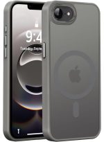 Mobile PhoMobile Phone Case iPhone 16e [Compatible with MagSafe] Translucent Matte Magnetic Shockproof Anti-Fingerprint Protective Case Case, GreyCase iPhone 16e [Compatible with MagSafe] Translucent Matte Magnetic Shockproof Anti-Fingerprint Protective Case Case, Grey