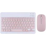 Touch CT-1010 Wireless Keyboard and Mouse Combo – Slim, Rechargeable, Bluetooth & 2.4GHz – Ultra-Thin Keyboard with Mouse for Laptop, Tablet, PC, MacBook (Pink)