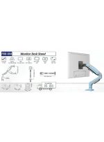 NB NORTH BAYOU NB F80 Series Monitor Mount – Adjustable Desk Stand, Fits 17"-30" Screens (Up to 19.8 lbs), Tilt, Swivel & Rotation - Sky blue - Image 2