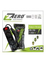 Zero Power Strip Joint 4 Sockets With a Power Button Black 1.5meter - Image 2