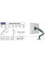 NB NORTH BAYOU NB F80 Series Monitor Mount – Adjustable Desk Stand, Fits 17"-30" Screens (Up to 19.8 lbs), Tilt, Swivel & Rotation - Green - Image 3