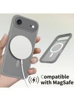 Mobile Phone Case iPhone Air [Compatible with MagSafe] Translucent Matte Magnetic Shockproof Anti-Fingerprint Protective Case Case, Grey - Image 4
