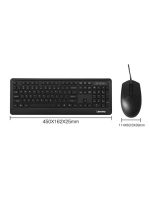 Lenovo KM102 - Slim and Full Sized USB Wired Keyboard and Mouse Set for Home and Business Comaptible with Windows Black - Image 3