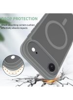Mobile Phone Case iPhone Air [Compatible with MagSafe] Translucent Matte Magnetic Shockproof Anti-Fingerprint Protective Case Case, Grey - Image 3