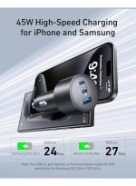 Anker Car Charger, 167.5W Max 3-port Car Charger Adapter, Usb-c Car Adapter For Macbook Pro/Air, Iphone 15/14 Series, Samsung S24/S23, Ipad, Airpods, Mp3 Player - Image 5