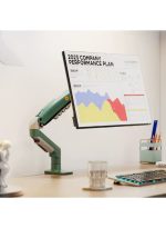 NB NORTH BAYOU NB F80 Series Monitor Mount – Adjustable Desk Stand, Fits 17"-30" Screens (Up to 19.8 lbs), Tilt, Swivel & Rotation - Green - Image 4