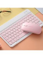 Touch CT-1010 Wireless Keyboard and Mouse Combo – Slim, Rechargeable, Bluetooth & 2.4GHz – Ultra-Thin Keyboard with Mouse for Laptop, Tablet, PC, MacBook (Pink) - Image 5