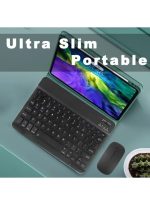 Touch CT-1010 Wireless Keyboard and Mouse Combo – Slim, Rechargeable, Bluetooth & 2.4GHz – Ultra-Thin Keyboard with Mouse for Laptop, Tablet, PC, MacBook (Black) - Image 4