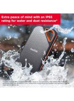 sandisk 4TB Extreme PRO Portable SSD V2, USB 3.2 Gen 2x2 Type-C, Up to 2000 MB/s Read & Write Speeds, 256-Bit AES Hardware Encryption, Carabiner Loop, IP65, Black - Orange | SDSSDE81-4T00-G25 - Image 3