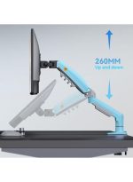 NB NORTH BAYOU NB F80 Series Monitor Mount – Adjustable Desk Stand, Fits 17"-30" Screens (Up to 19.8 lbs), Tilt, Swivel & Rotation - Sky blue - Image 5
