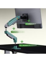 NB NORTH BAYOU NB F80 Series Monitor Mount – Adjustable Desk Stand, Fits 17"-30" Screens (Up to 19.8 lbs), Tilt, Swivel & Rotation - Green - Image 6