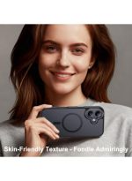 Mobile Phone Case iPhone 17 [Compatible with MagSafe] Translucent Matte Magnetic Shockproof Anti-Fingerprint Protective Case 6.9 Inch Case, Black - Image 2