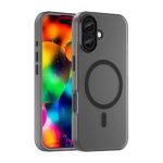 Drop-resistant, reinforced plastic back cover compatible with iPhone 17 - Black