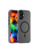 Drop-resistant, reinforced plastic back cover compatible with iPhone 17 - Black