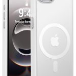 Mobile Phone Case iPhone 16e [Compatible with MagSafe] Translucent Matte Magnetic Shockproof Anti-Fingerprint Protective Case Case, Clear
