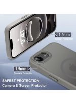 Mobile PhoMobile Phone Case iPhone 16e [Compatible with MagSafe] Translucent Matte Magnetic Shockproof Anti-Fingerprint Protective Case Case, GreyCase iPhone 16e [Compatible with MagSafe] Translucent Matte Magnetic Shockproof Anti-Fingerprint Protective Case Case, Grey - Image 3