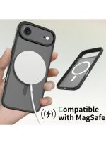 Mobile Phone Case iPhone Air [Compatible with MagSafe] Translucent Matte Magnetic Shockproof Anti-Fingerprint Protective Case Case, Black - Image 3