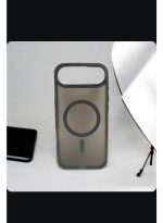 Mobile Phone Case iPhone Air [Compatible with MagSafe] Translucent Matte Magnetic Shockproof Anti-Fingerprint Protective Case Case, Grey - Image 2