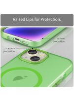 Drop-resistant, reinforced plastic back cover compatible with iPhone 15 - Green - Image 3