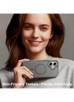 Mobile Phone Case iPhone 17 [Compatible with MagSafe] Translucent Matte Magnetic Shockproof Anti-Fingerprint Protective Case 6.9 Inch Case, Grey - Image 3