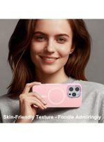 iPhone 11 Pro 5.8-inch Mobile Phone Case [MagSafe Compatible] Clear Matte Magnetic Protective Case, Shockproof and Fingerprint Resistant, Pink - Image 3