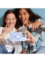 Mobile Phone Case iPhone 16 pro max [Compatible with MagSafe] Translucent Matte Magnetic Shockproof Anti-Fingerprint Protective Case Case, Blue - Image 3