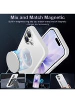 Mobile Phone Case iPhone 17 [Compatible with MagSafe] Translucent Matte Magnetic Shockproof Anti-Fingerprint Protective Case 6.9 Inch Case, Clear - Image 3