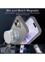 Mobile Phone Case iPhone 17 [Compatible with MagSafe] Translucent Matte Magnetic Shockproof Anti-Fingerprint Protective Case 6.9 Inch Case, Grey - Image 2