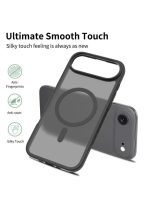 Mobile Phone Case iPhone Air [Compatible with MagSafe] Translucent Matte Magnetic Shockproof Anti-Fingerprint Protective Case Case, Black - Image 4