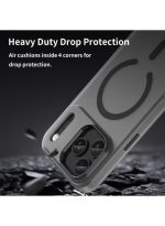 Drop-resistant, reinforced plastic back cover compatible with iPhone 17 pro max - Black - Image 5