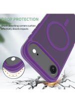 Mobile Phone Case iPhone Air [Compatible with MagSafe] Translucent Matte Magnetic Shockproof Anti-Fingerprint Protective Case Case, Purple - Image 3