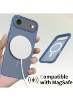 Mobile Phone Case iPhone Air [Compatible with MagSafe] Translucent Matte Magnetic Shockproof Anti-Fingerprint Protective Case Case, Blue - Image 3