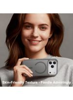 Mobile Phone Case iPhone 17 Pro [Compatible with MagSafe] Translucent Matte Magnetic Shockproof Anti-Fingerprint Protective Case 6.9 Inch Case, Grey - Image 4