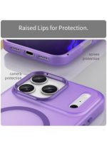 Drop-resistant, reinforced plastic back cover compatible with iPhone 17 pro max - Purple - Image 3