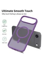 Mobile Phone Case iPhone Air [Compatible with MagSafe] Translucent Matte Magnetic Shockproof Anti-Fingerprint Protective Case Case, Purple - Image 4