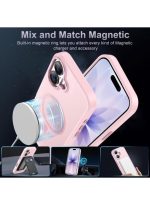 Mobile Phone Case iPhone 17 [Compatible with MagSafe] Translucent Matte Magnetic Shockproof Anti-Fingerprint Protective Case 6.9 Inch Case, Pink - Image 3