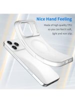 Drop-resistant, reinforced plastic back cover compatible with iPhone 17 pro max - Clear - Image 4