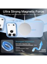 Mobile Phone Case iPhone 17 Pro [Compatible with MagSafe] Translucent Matte Magnetic Shockproof Anti-Fingerprint Protective Case 6.9 Inch Case, Blue - Image 3