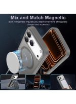 Mobile Phone Case iPhone 17 Pro [Compatible with MagSafe] Translucent Matte Magnetic Shockproof Anti-Fingerprint Protective Case 6.9 Inch Case, Grey - Image 2