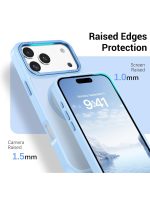 Mobile Phone Case iPhone 17 Pro [Compatible with MagSafe] Translucent Matte Magnetic Shockproof Anti-Fingerprint Protective Case 6.9 Inch Case, Blue - Image 2